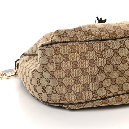 Gucci Monogram Margaux Calfskin Medium Emily Hobo Beige Ebony Cocoa 8 of 11