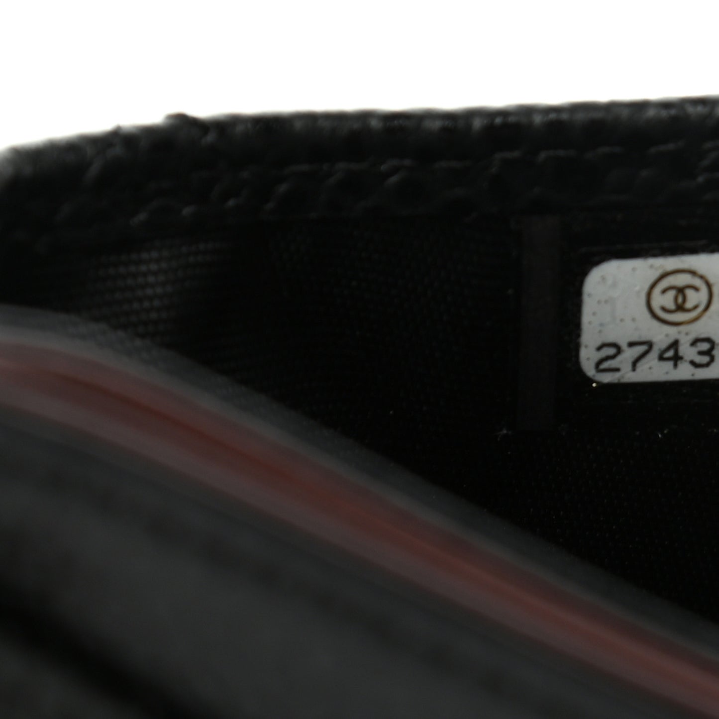 Caviar Quilted Card Holder Black