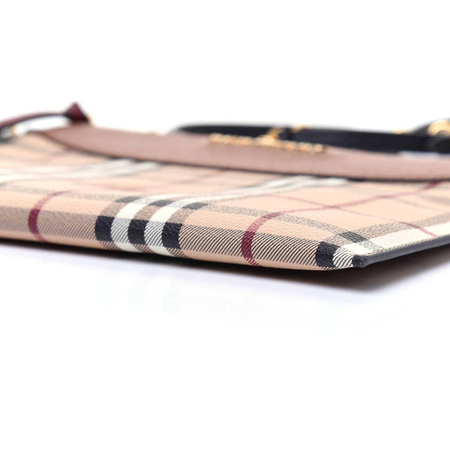 Burberry Haymarket Check Peyton Crossbody Clutch Bag Toffee 7 of 20
