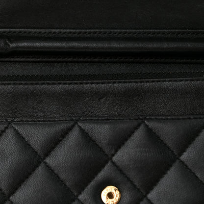 Chanel Lambskin Quilted Wallet On Chain WOC Black 14 of 14