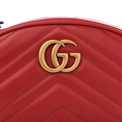 Gucci Calfskin Matelasse GG Marmont Belt Bag 85 34 Hibiscus Red 8 of 8