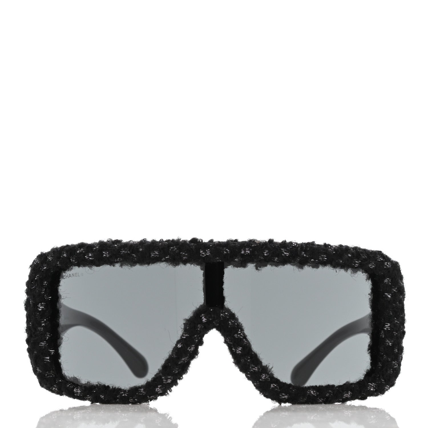 Chanel Tweed Shield Sunglasses 71367 Black 2 of 8