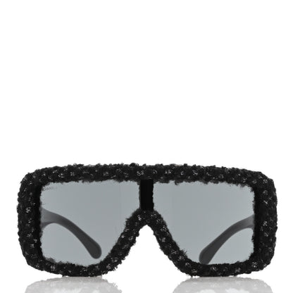 Chanel Tweed Shield Sunglasses 71367 Black 2 of 8