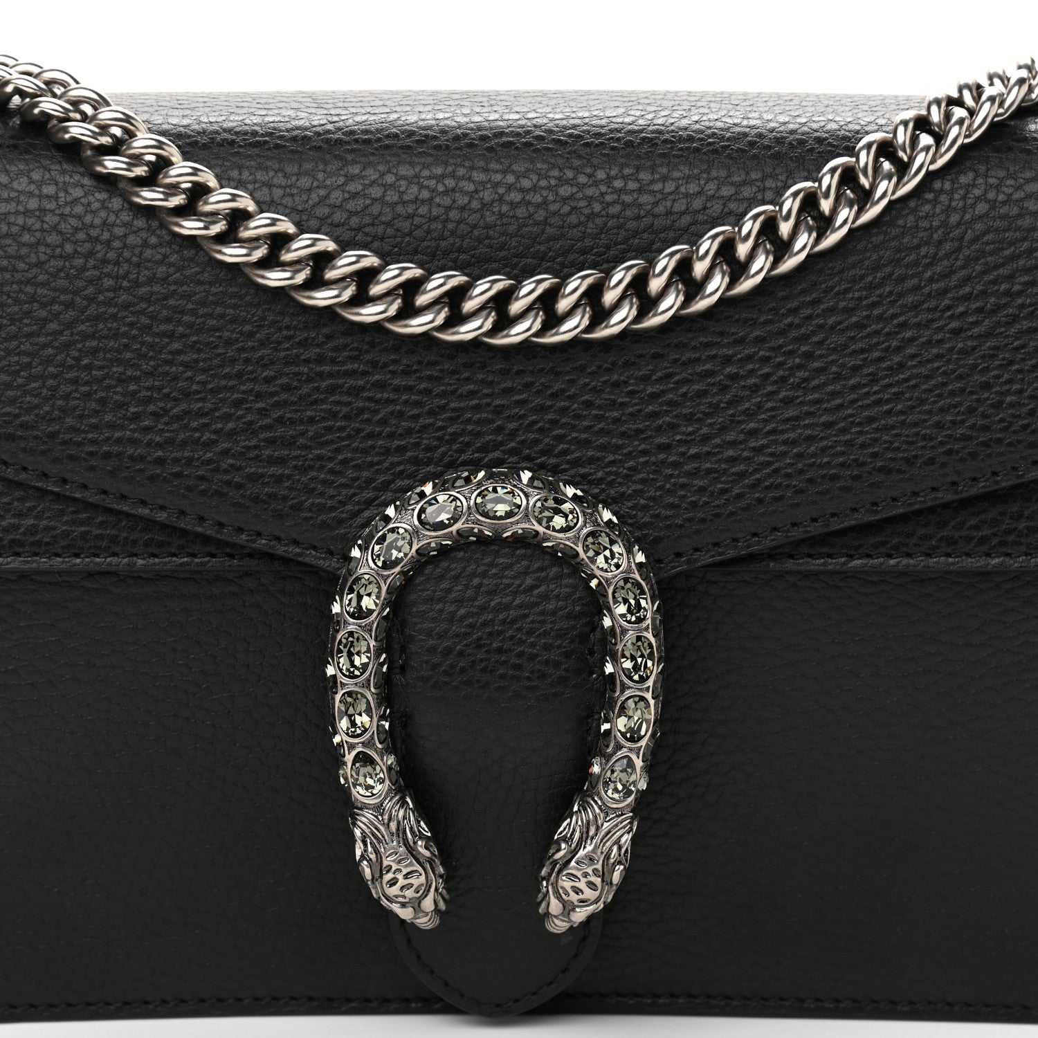 Gucci Pebbled Calfskin Small Dionysus Shoulder Bag Black 9 of 11