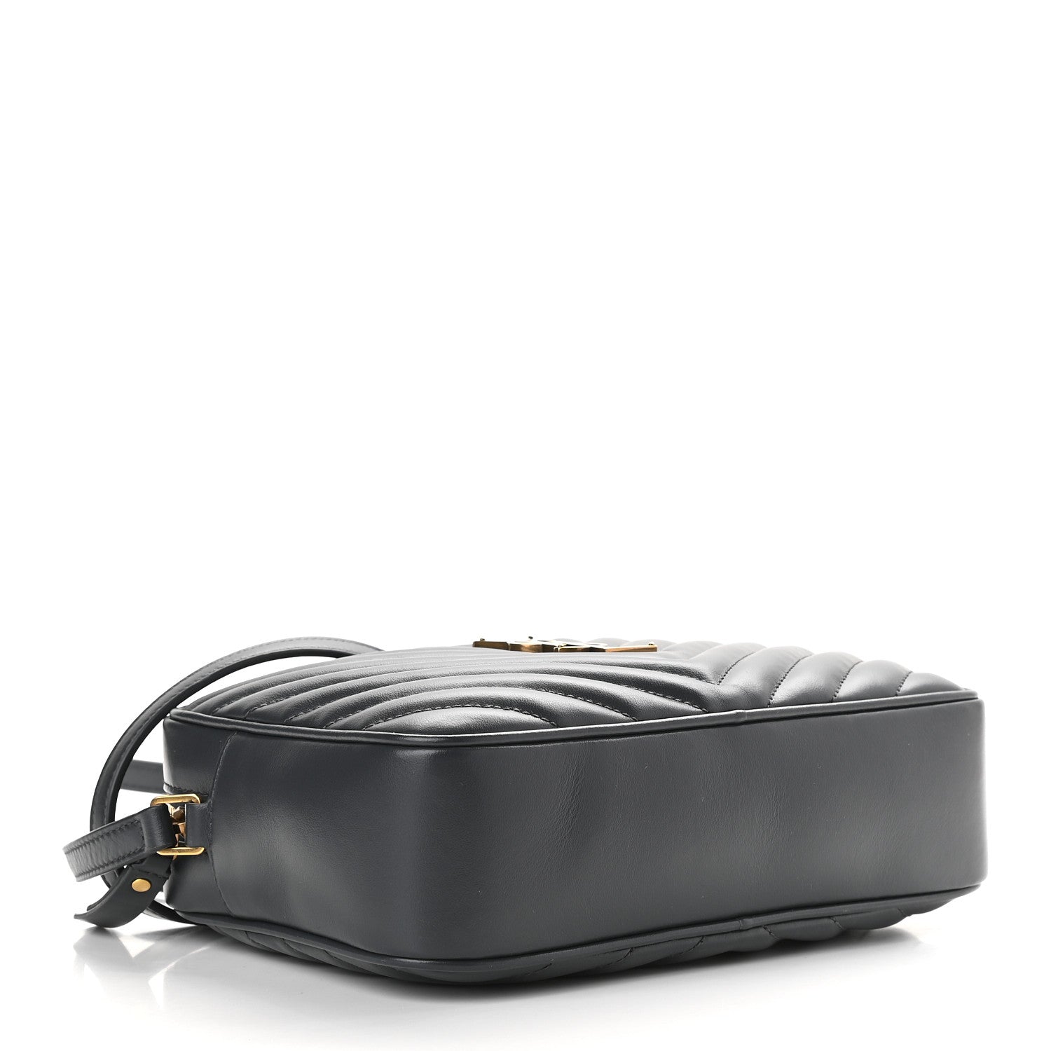Saint Laurent Calfskin Matelasse Monogram Lou Camera Bag Grey 4 of 10