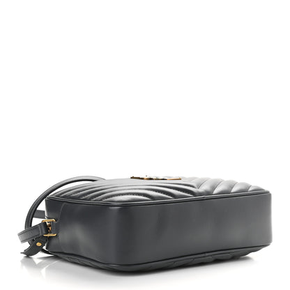 Saint Laurent Calfskin Matelasse Monogram Lou Camera Bag Grey 4 of 10