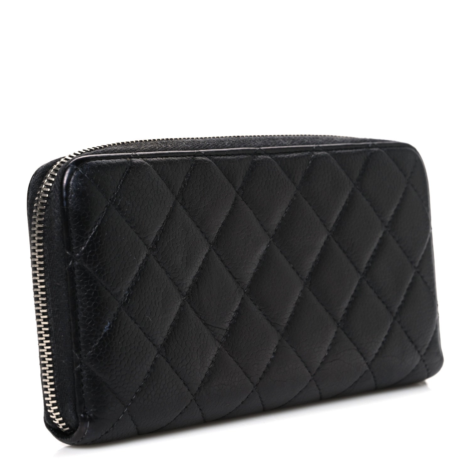 Chanel Caviar Quilted Large Gusset Zip Around Wallet Black 3 of 8