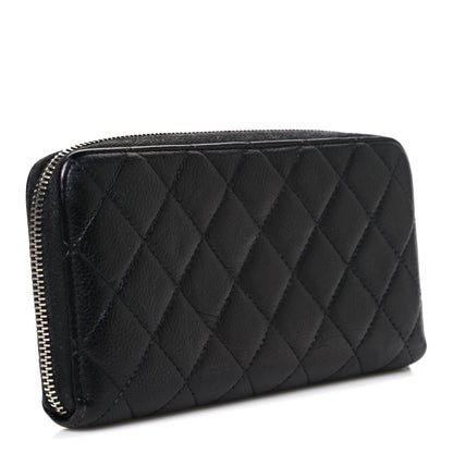 Chanel Caviar Quilted Large Gusset Zip Around Wallet Black 3 of 8