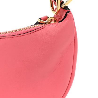 Fendi Vitello Grace New Matte Nano Fendigraphy Hobo Charm Pink Dalia 10 of 10