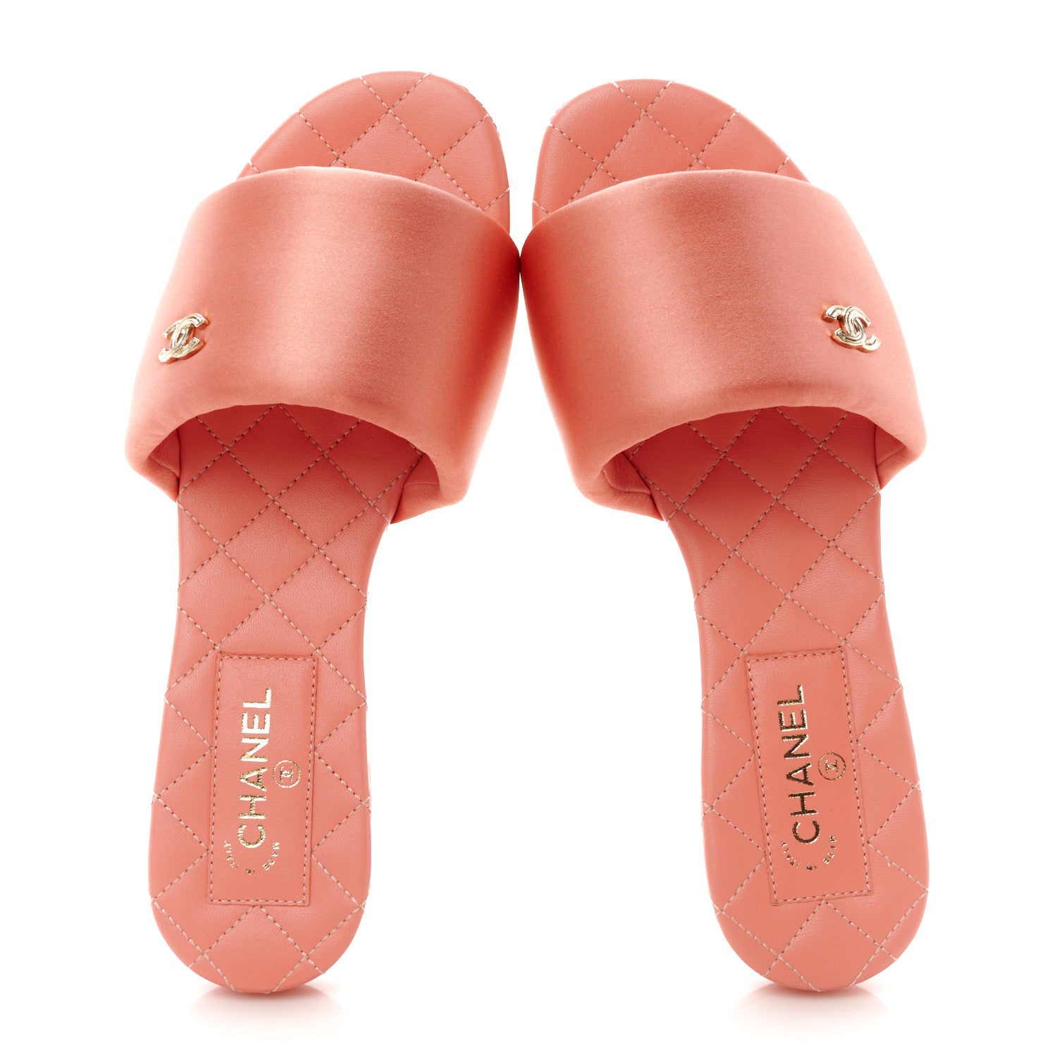 Chanel Satin Mule Sandals 36.5 Pink 4 of 18