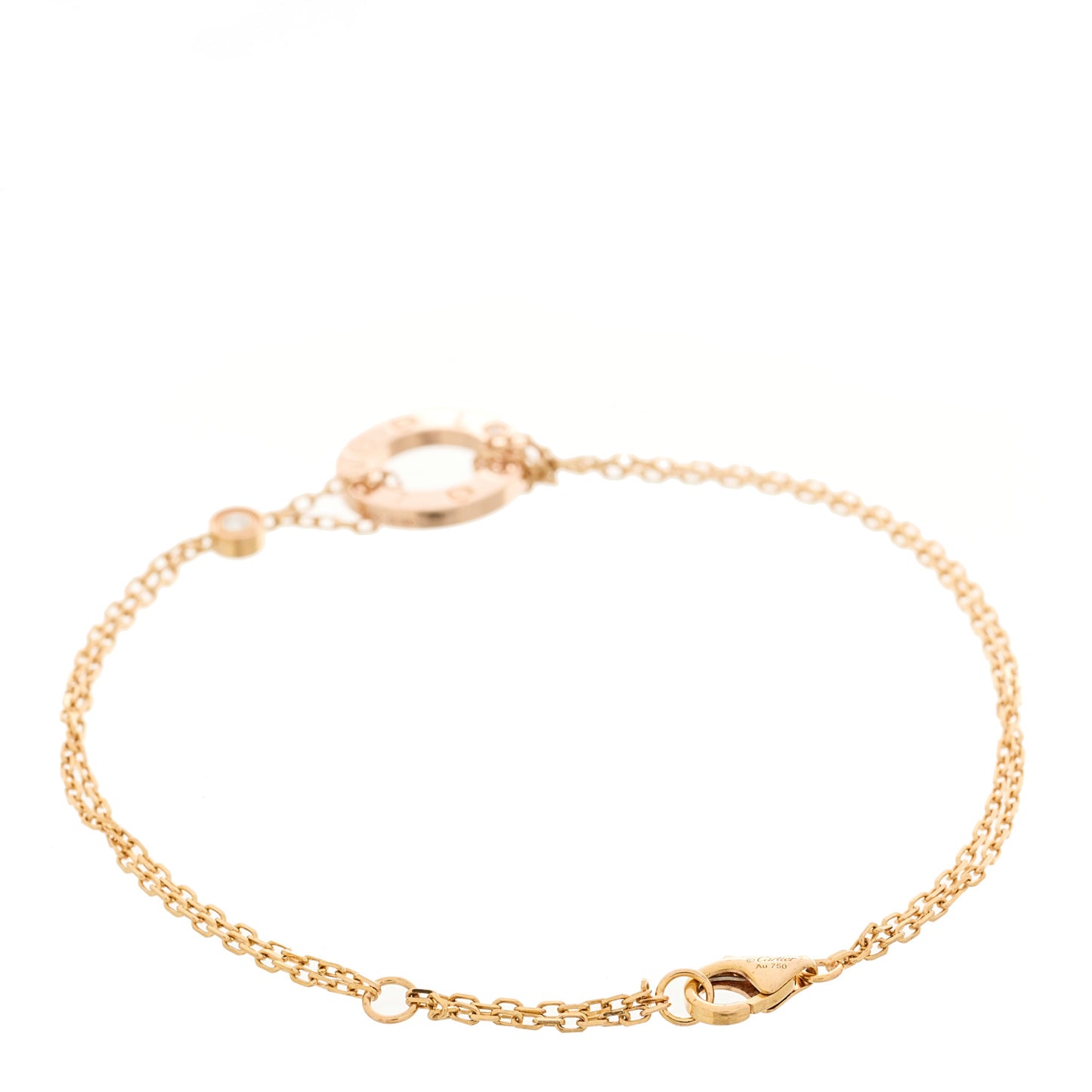 18K Pink Gold Diamond Love Bracelet