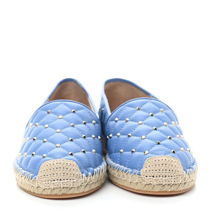 Valentino Garavani Nappa Rockstud Spike Espadrille Flats 40 Angel Natural 2 of 9