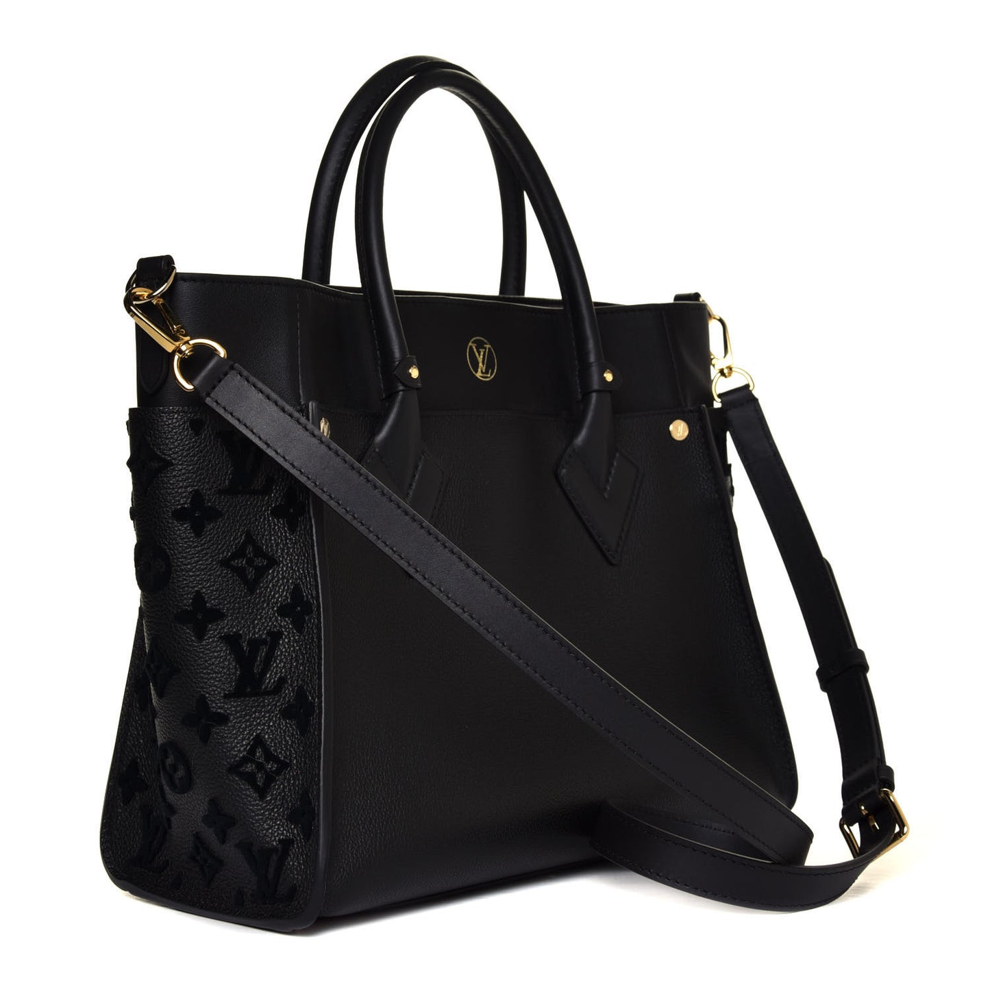 Calfskin Monogram Tufting On My Side Black
