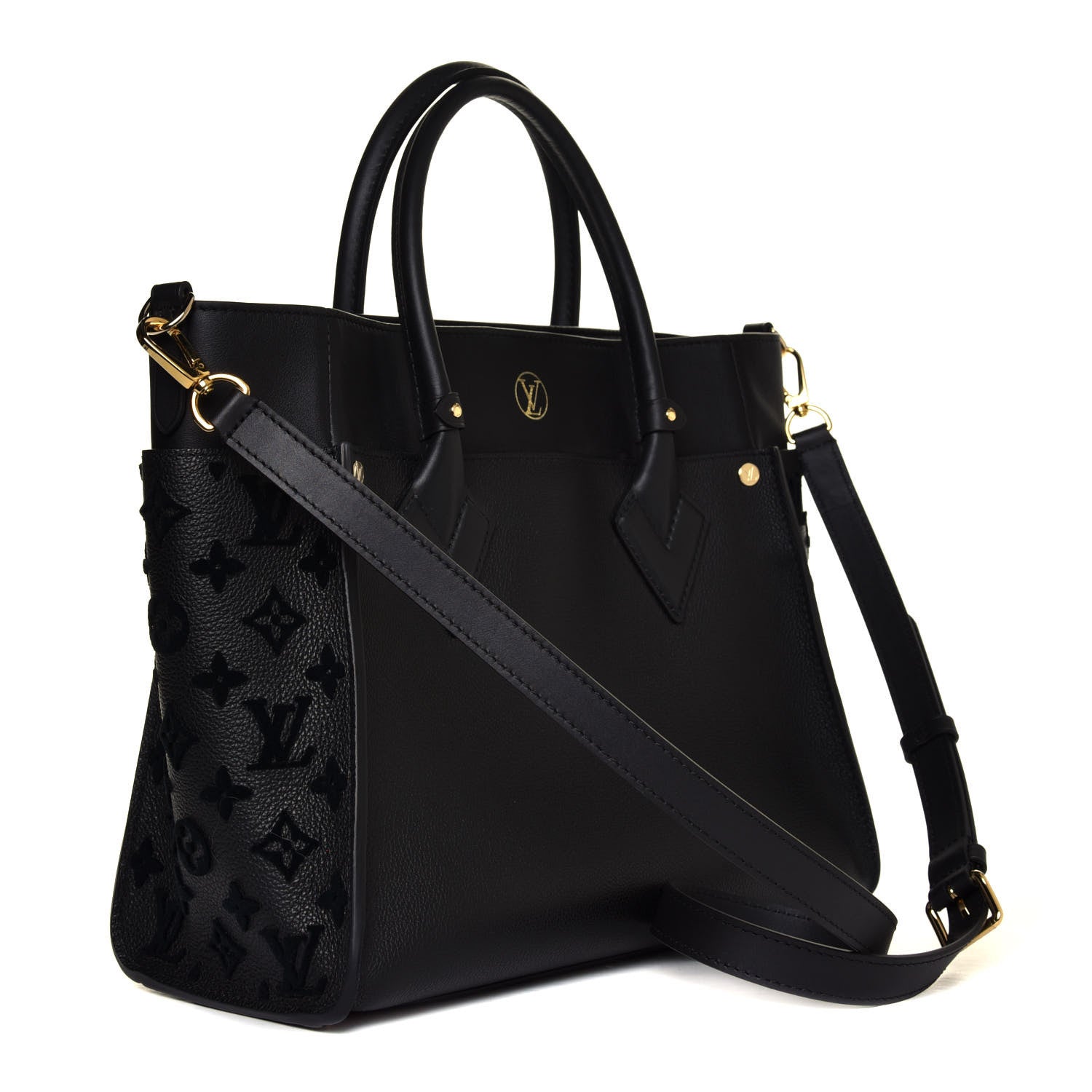 Louis Vuitton Calfskin Monogram Tufting On My Side Black 2 of 5