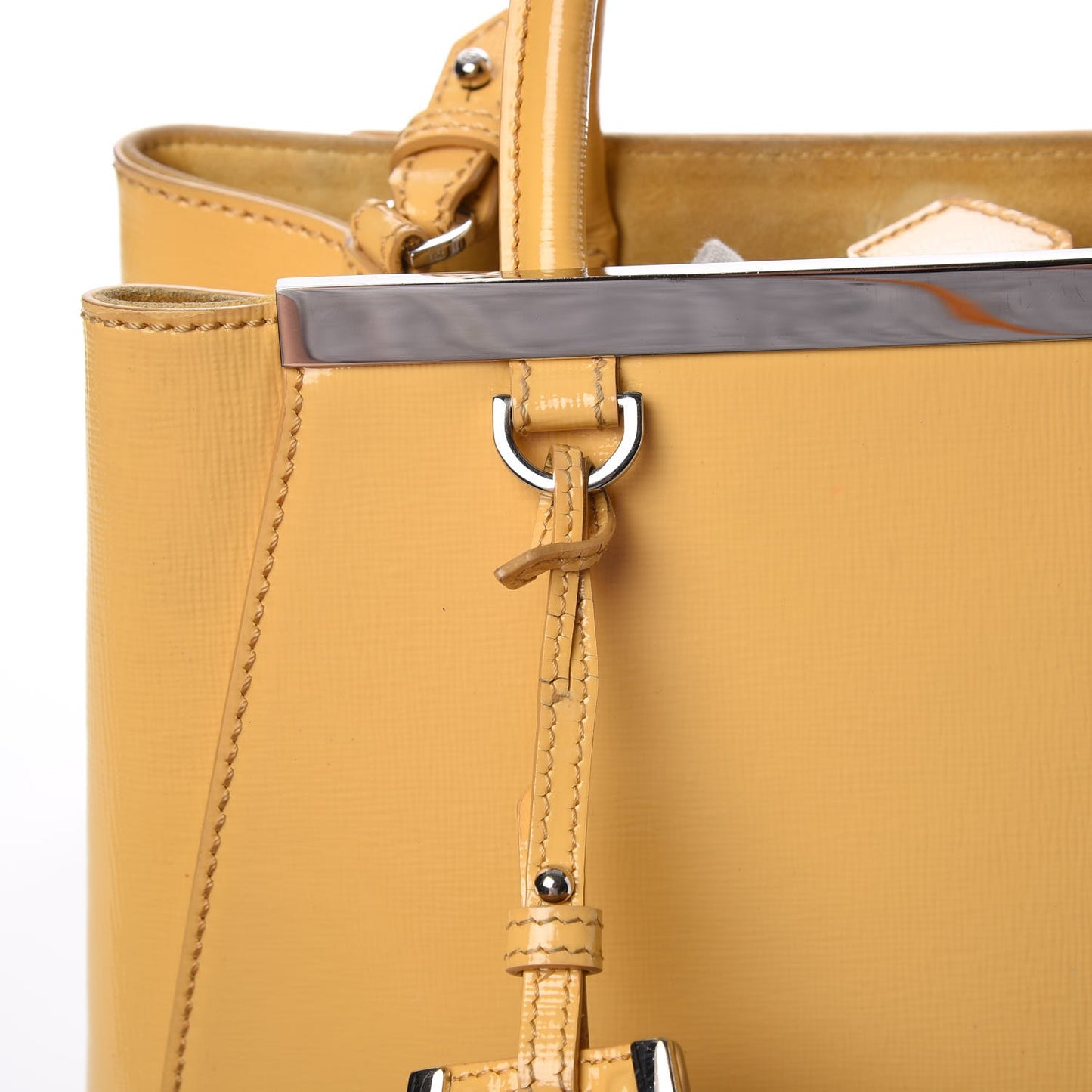 Vitello Vernice Camoscio Petite 2Jours Tote Alchemy Yellow