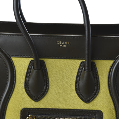 Celine Nubuck Smooth Calfskin Micro Tri-Color Luggage Chartreuse 9 of 9