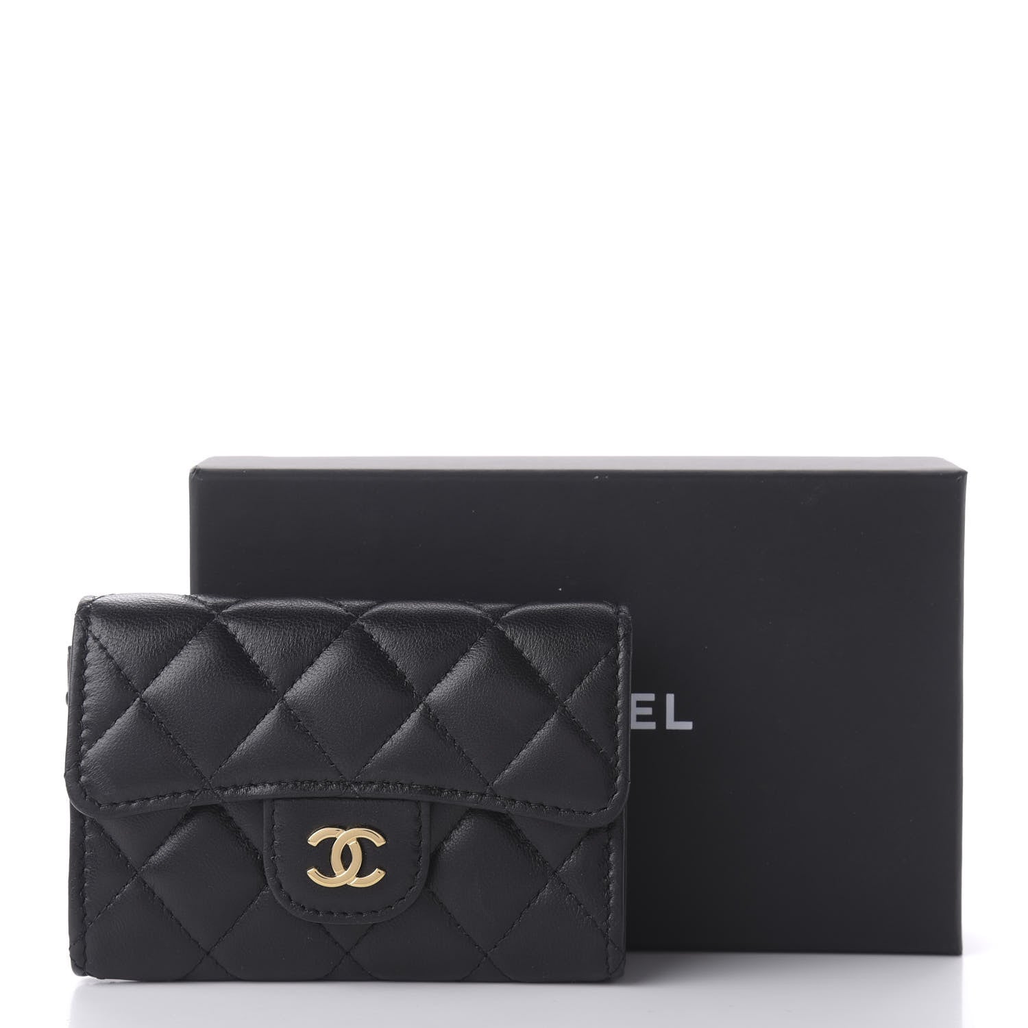 Chanel Lambskin Quilted Flap Card Holder Black 11 of 11