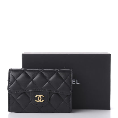 Chanel Lambskin Quilted Flap Card Holder Black 11 of 20