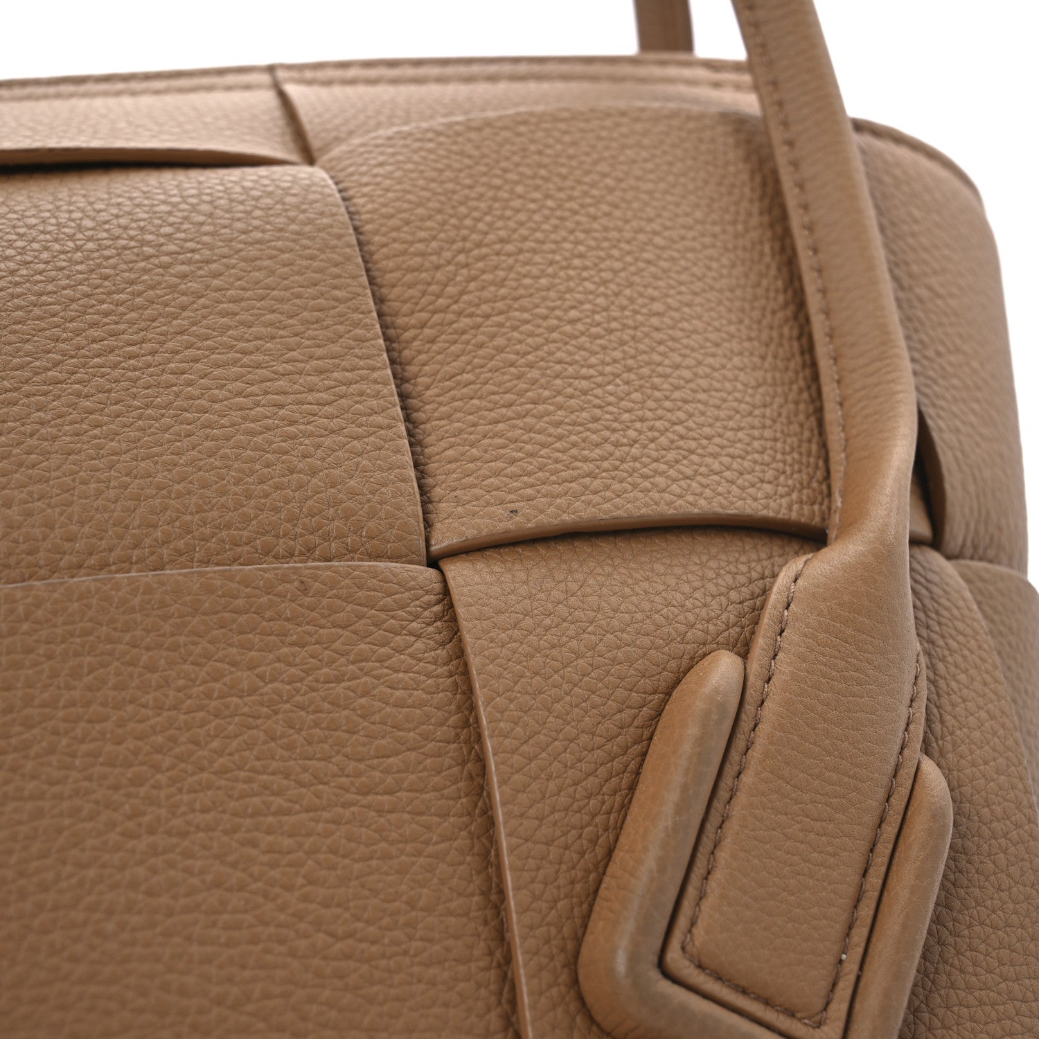 Bottega Veneta Grained Calfskin Maxi Intrecciato Arco 33 Caramel 11 of 12