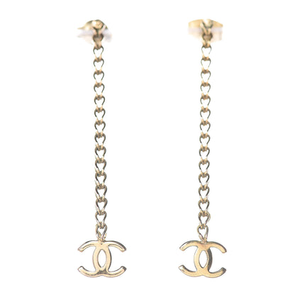 Chanel CC Drop Earrings Gold 1 of 4