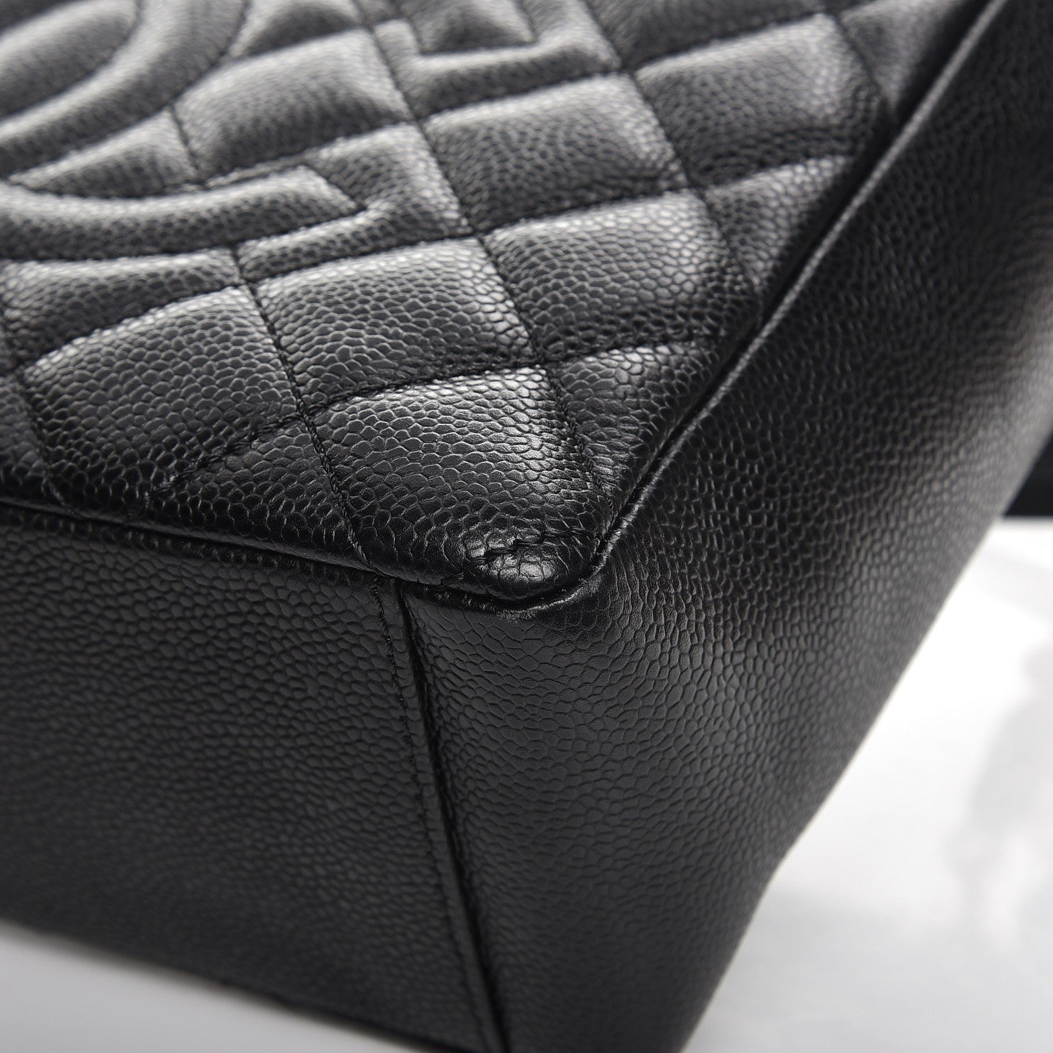 Chanel Caviar Quilted Petit Shopping Tote PST Black 9 of 13