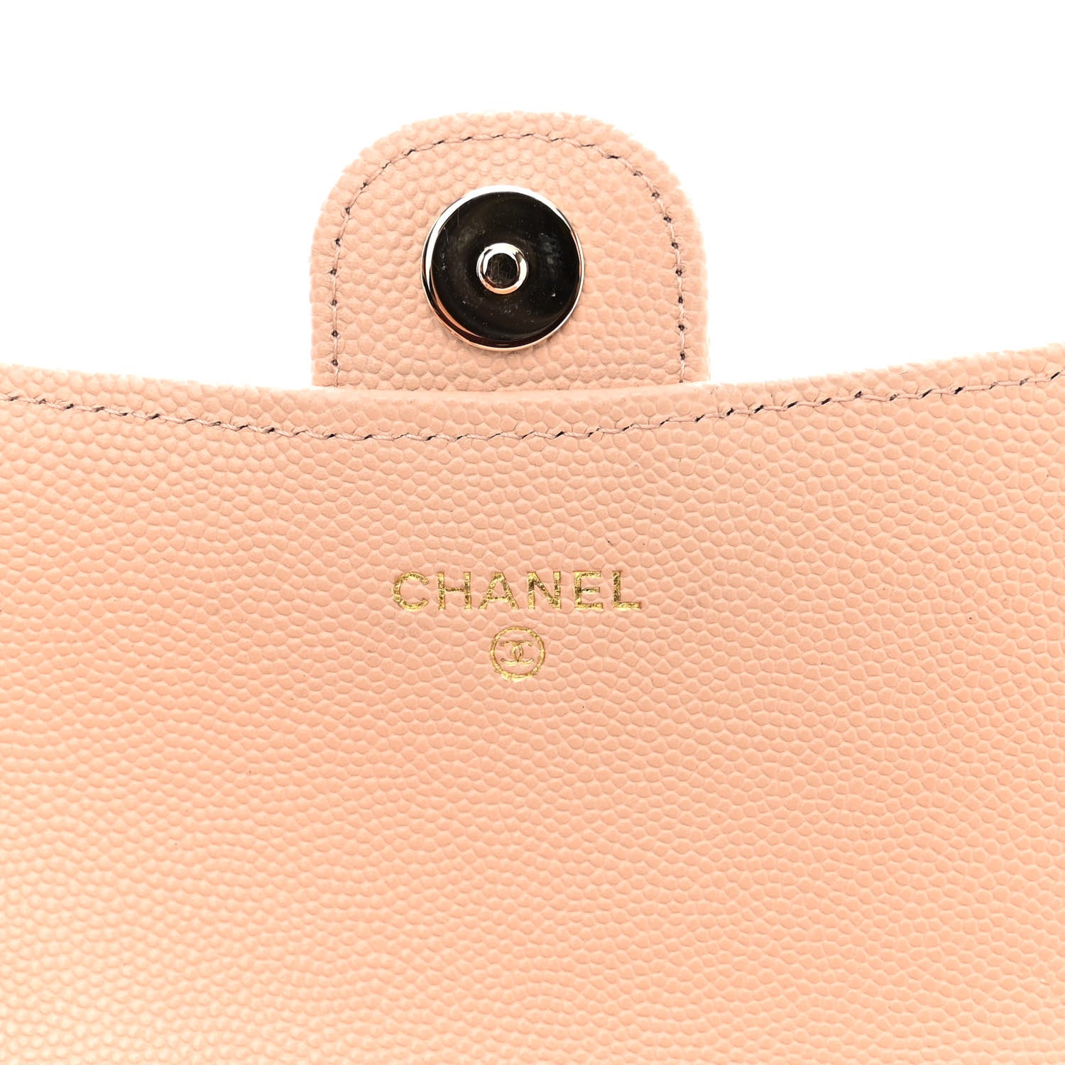 Chanel Caviar Quilted Phone Holder Wallet on Removable Chain Light Beige 7 of 12