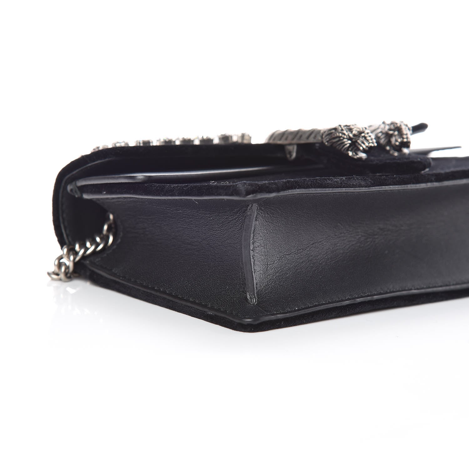 Gucci Velvet Crystal Super Mini Dionysus Shoulder Bag Black 5 of 8