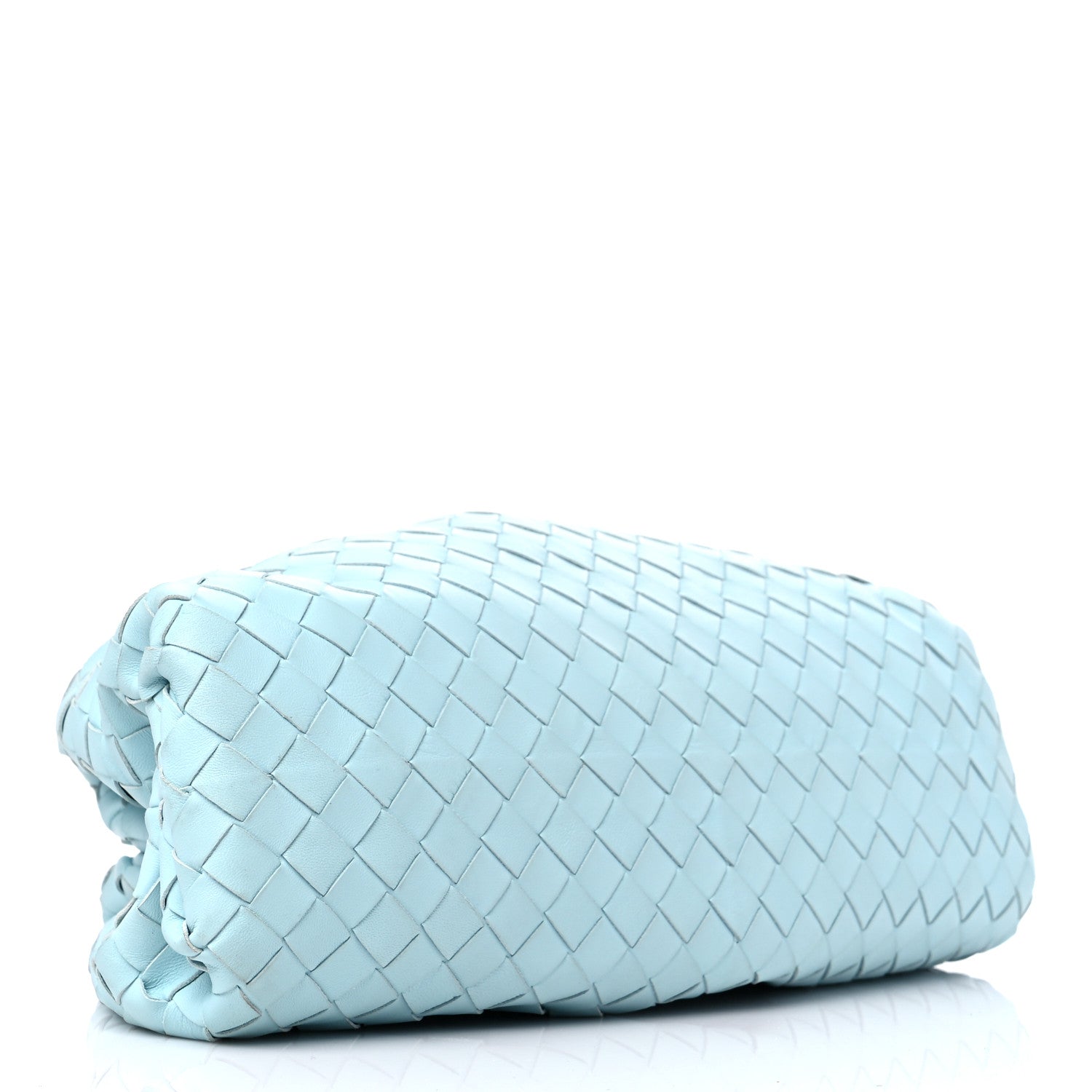 Bottega Veneta Nappa Maxi Intrecciato The Pouch Oversized Clutch Teal Washed 4 of 12