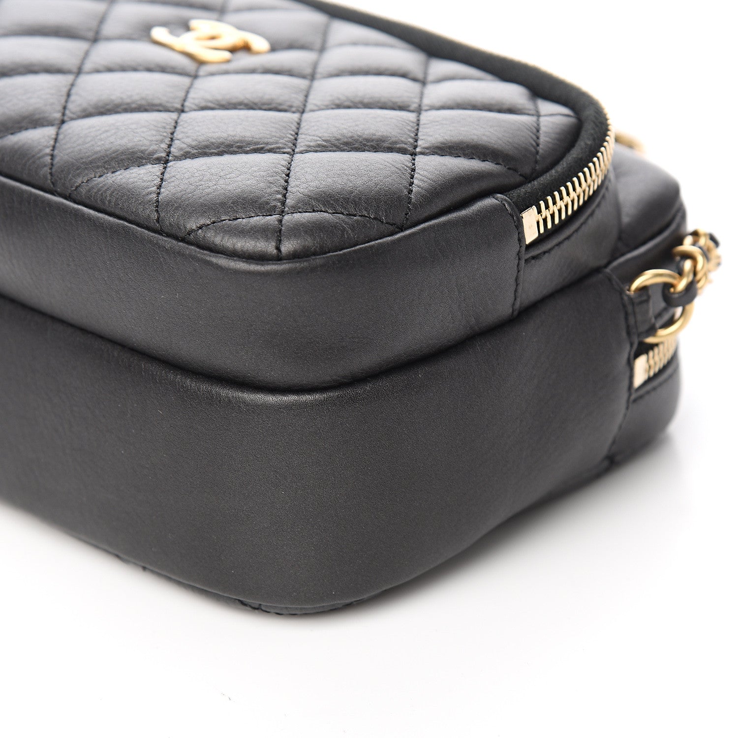 Chanel Calfskin Quilted Day Trips Camera Case Black 9 of 11