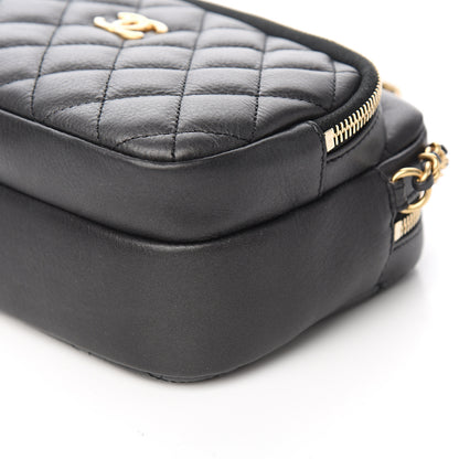 Chanel Calfskin Quilted Day Trips Camera Case Black 9 of 11