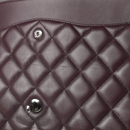 Chanel Lambskin Quilted Maxi Double Flap Purple 17 of 21