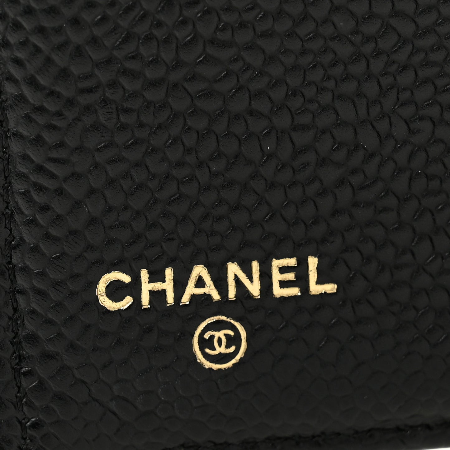Caviar Quilted Compact French Flap Wallet Black