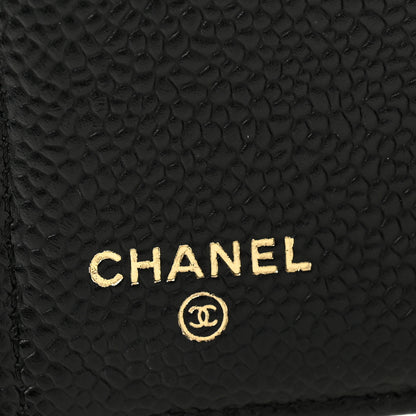 Chanel Caviar Quilted Compact French Flap Wallet Black 7 of 12