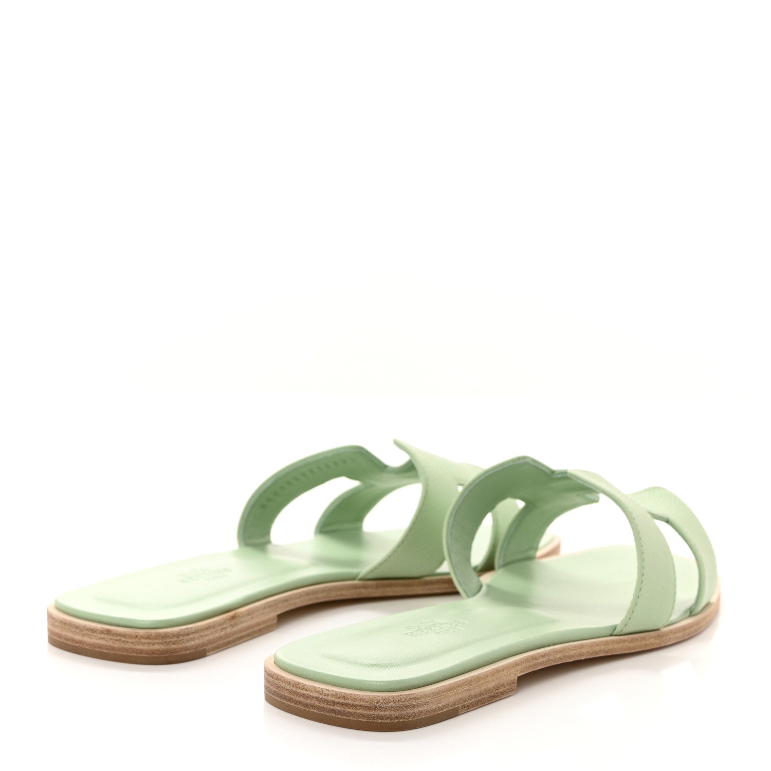 Hermes Epsom Oran Sandals 39 Vert Jade 4 of 10