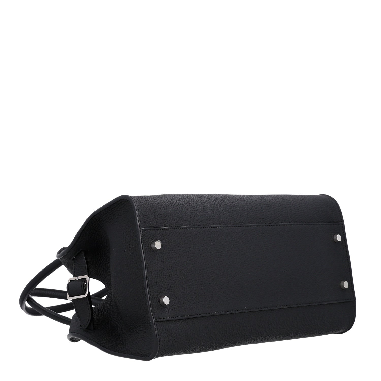The Row Matte Grained Calfskin Margaux Shoulder 12 Black 3 of 8