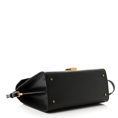 Saint Laurent Grain de Poudre Medium Classic Monogram Cassandra Top Handle Black 4 of 9