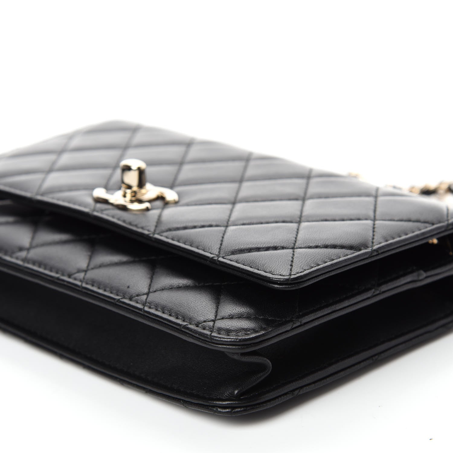 Chanel Lambskin Quilted Trendy CC Wallet On Chain WOC Black 7 of 13