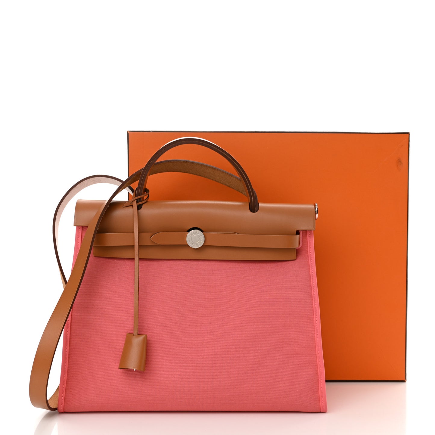 Vache Hunter Toile Herbag Zip 31 PM Rose Azalee Natural