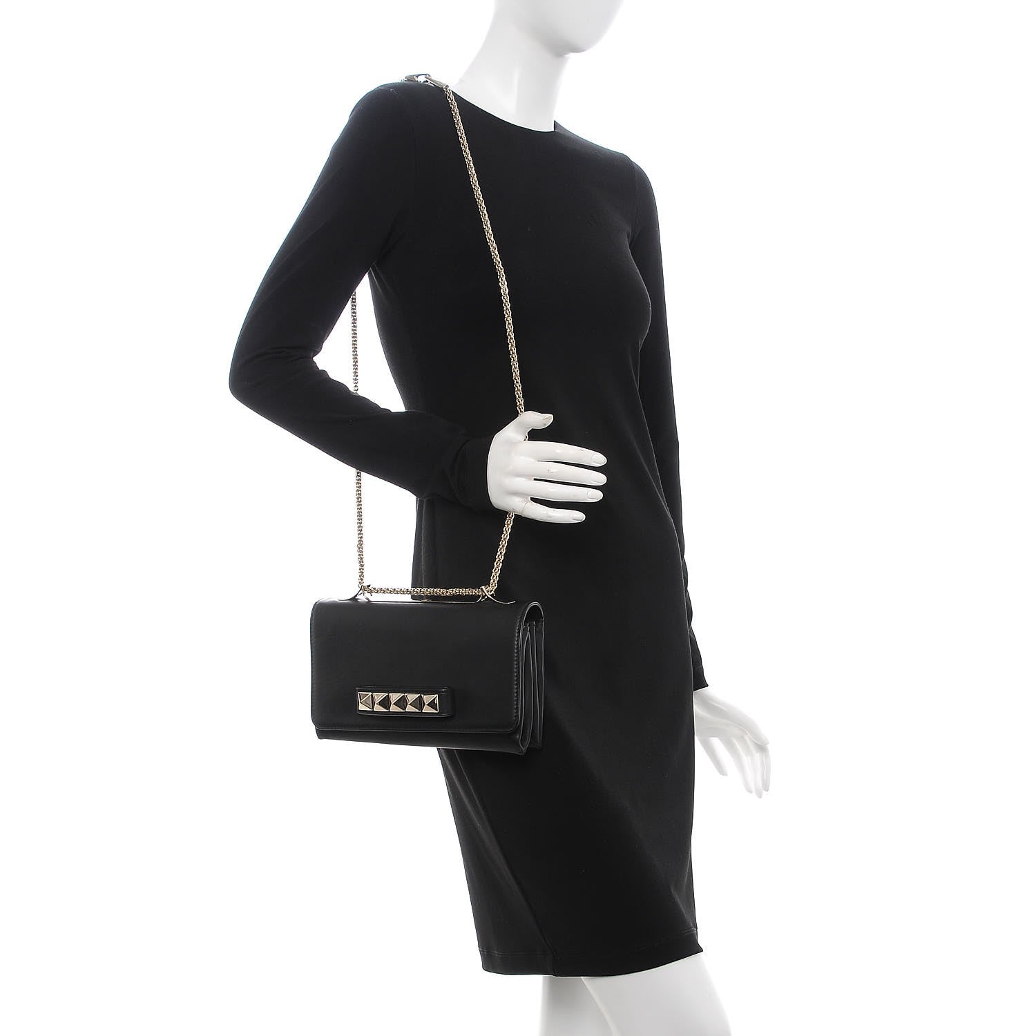 Valentino Garavani Nappa Va Va Voom Shoulder Bag Black 2 of 7
