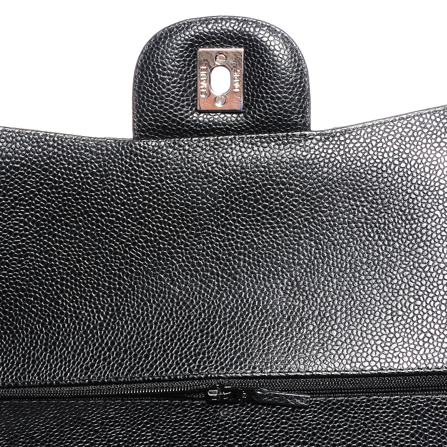 Caviar Quilted Maxi Double Flap Black