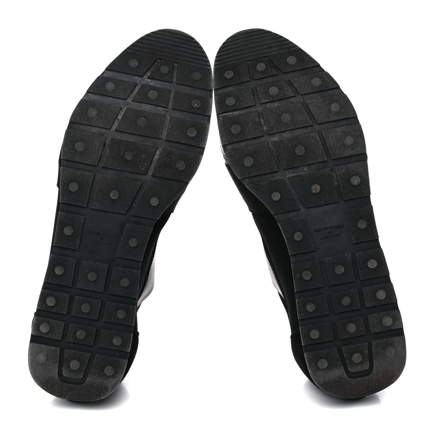Mesh Calfskin Neoprene Suede Mens Race Runner Sneakers 45 Black