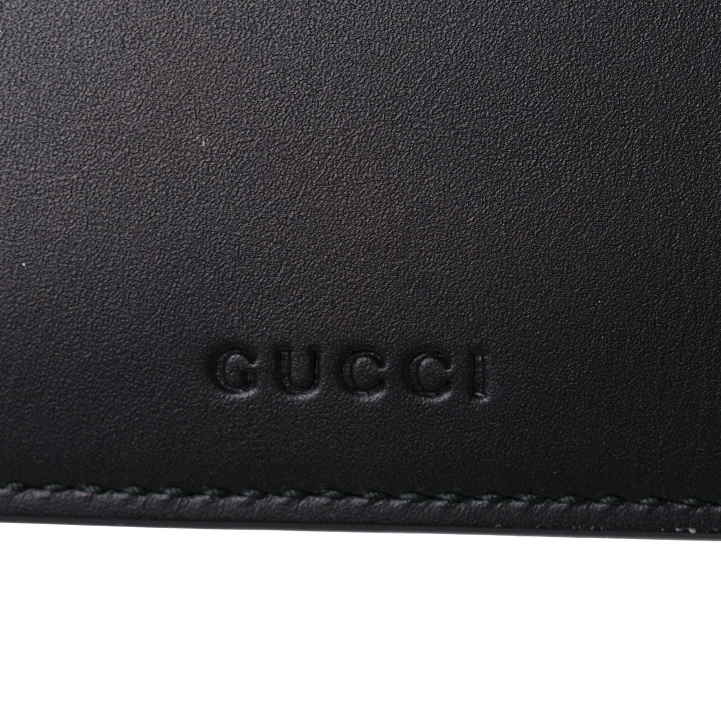 Calfskin GucciGhost Life is Gucci Zip Pouch Black