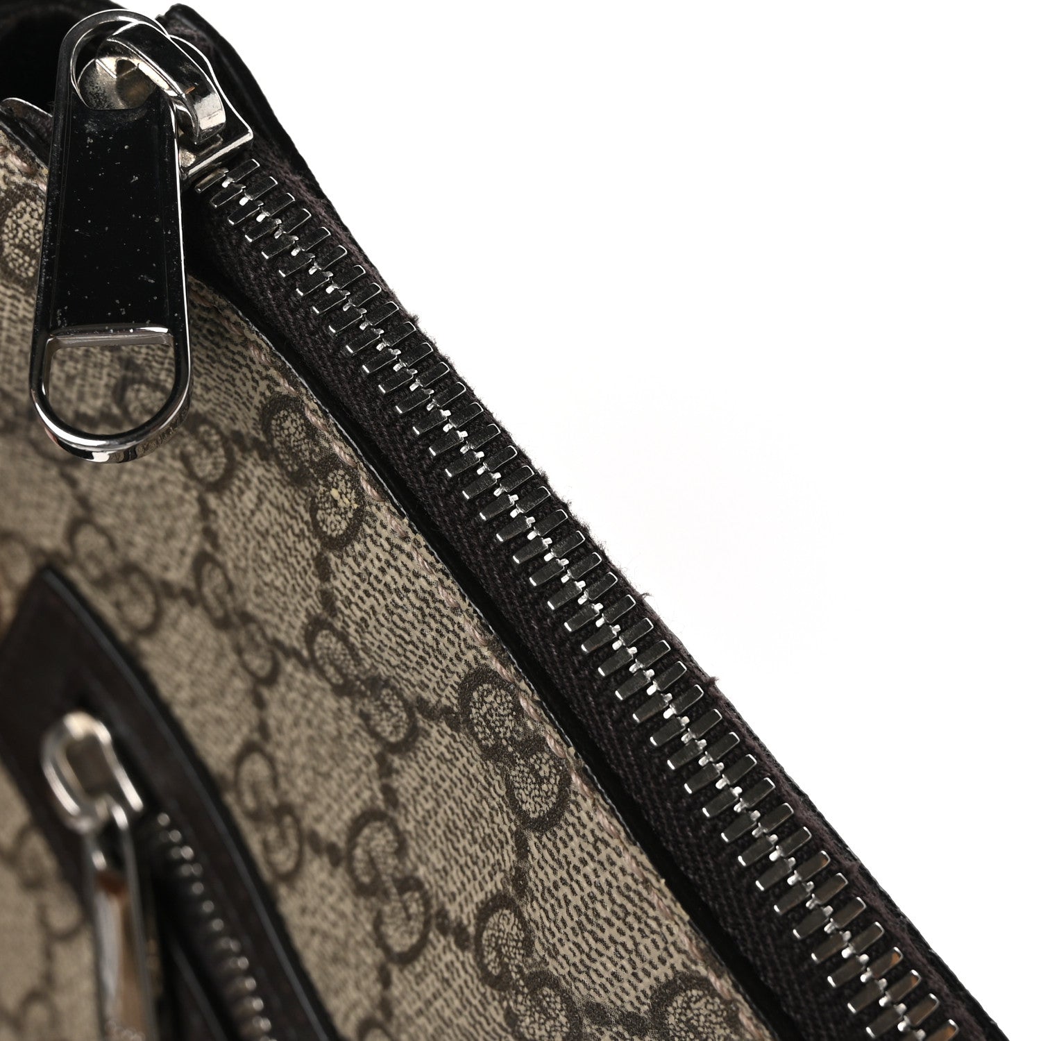 Gucci GG Supreme Monogram Medium Flat Messenger Bag Beige Brown 11 of 12