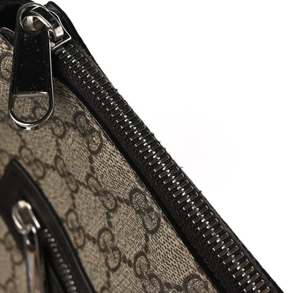 Gucci GG Supreme Monogram Medium Flat Messenger Bag Beige Brown 11 of 12