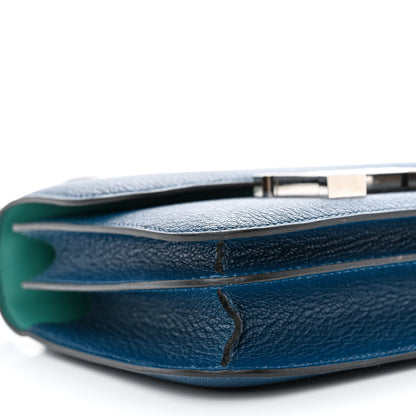Hermes Chevre Mysore Verso Constance 18 Bleu De Prusse Vert Verone 9 of 11
