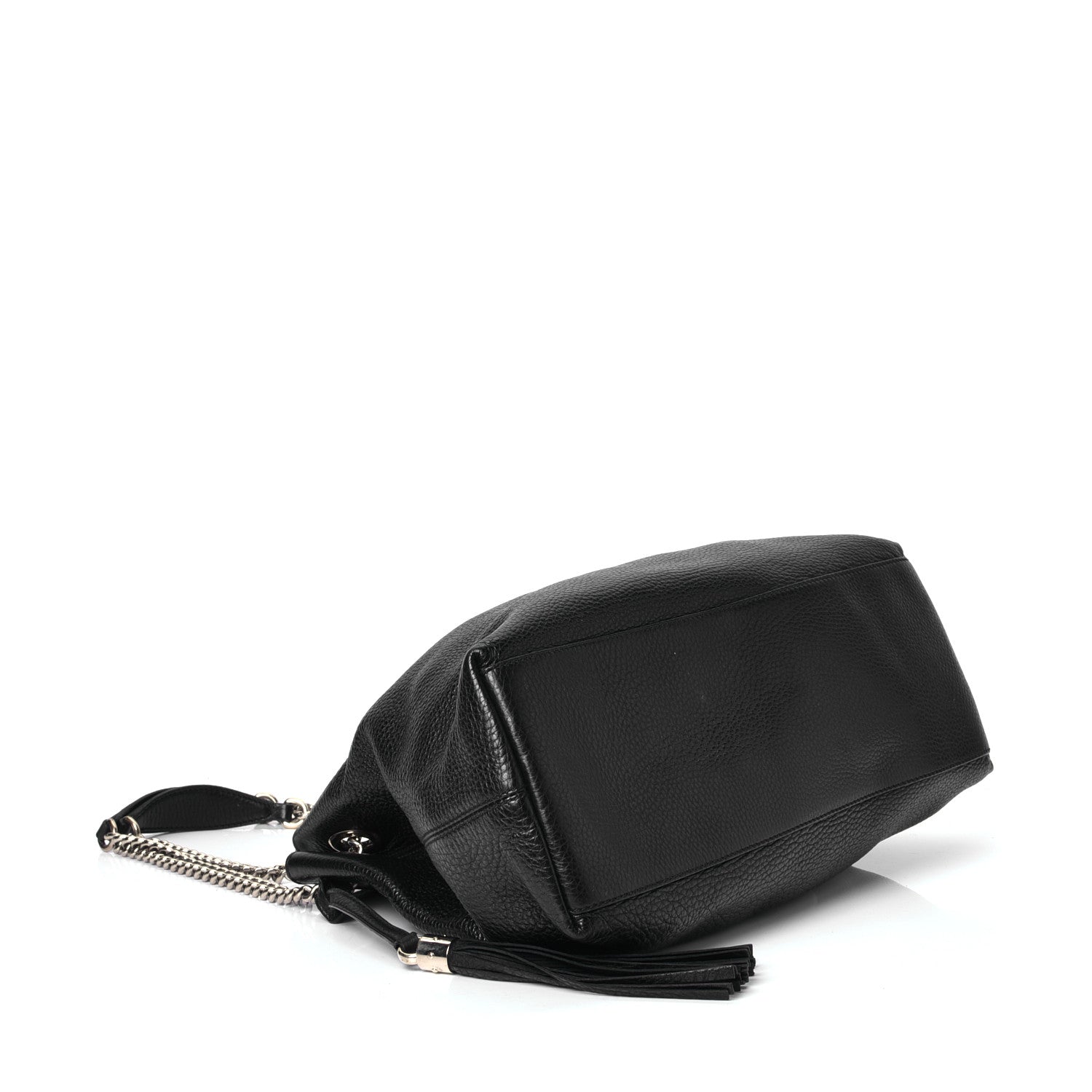 Gucci Pebbled Calfskin Medium Soho Chain Shoulder Bag Black 3 of 4