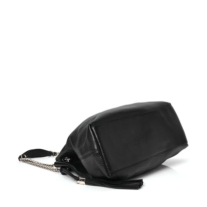 Gucci Pebbled Calfskin Medium Soho Chain Shoulder Bag Black 3 of 4