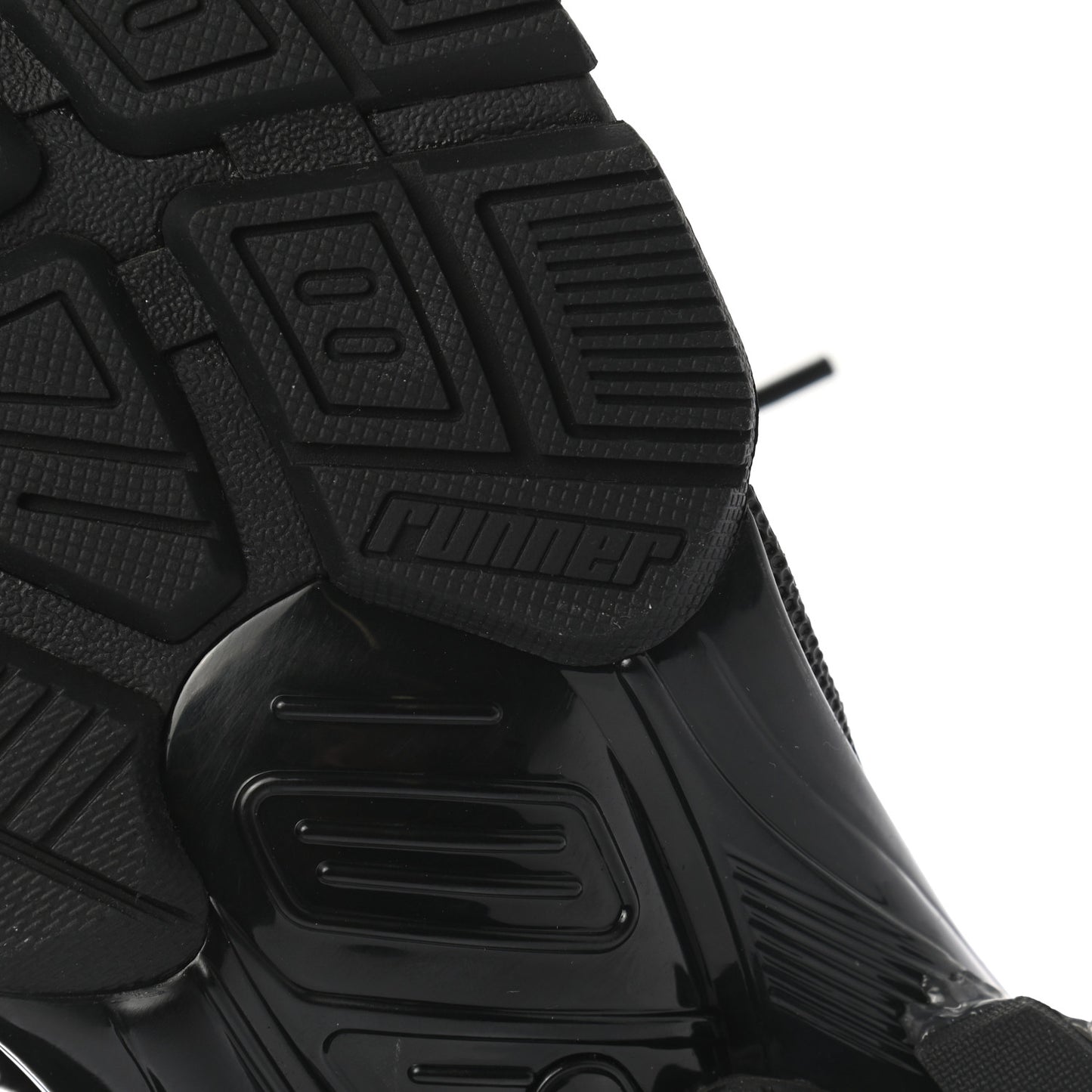 Mesh Rubber Monocolor Mens Runner Sneakers 41 Black