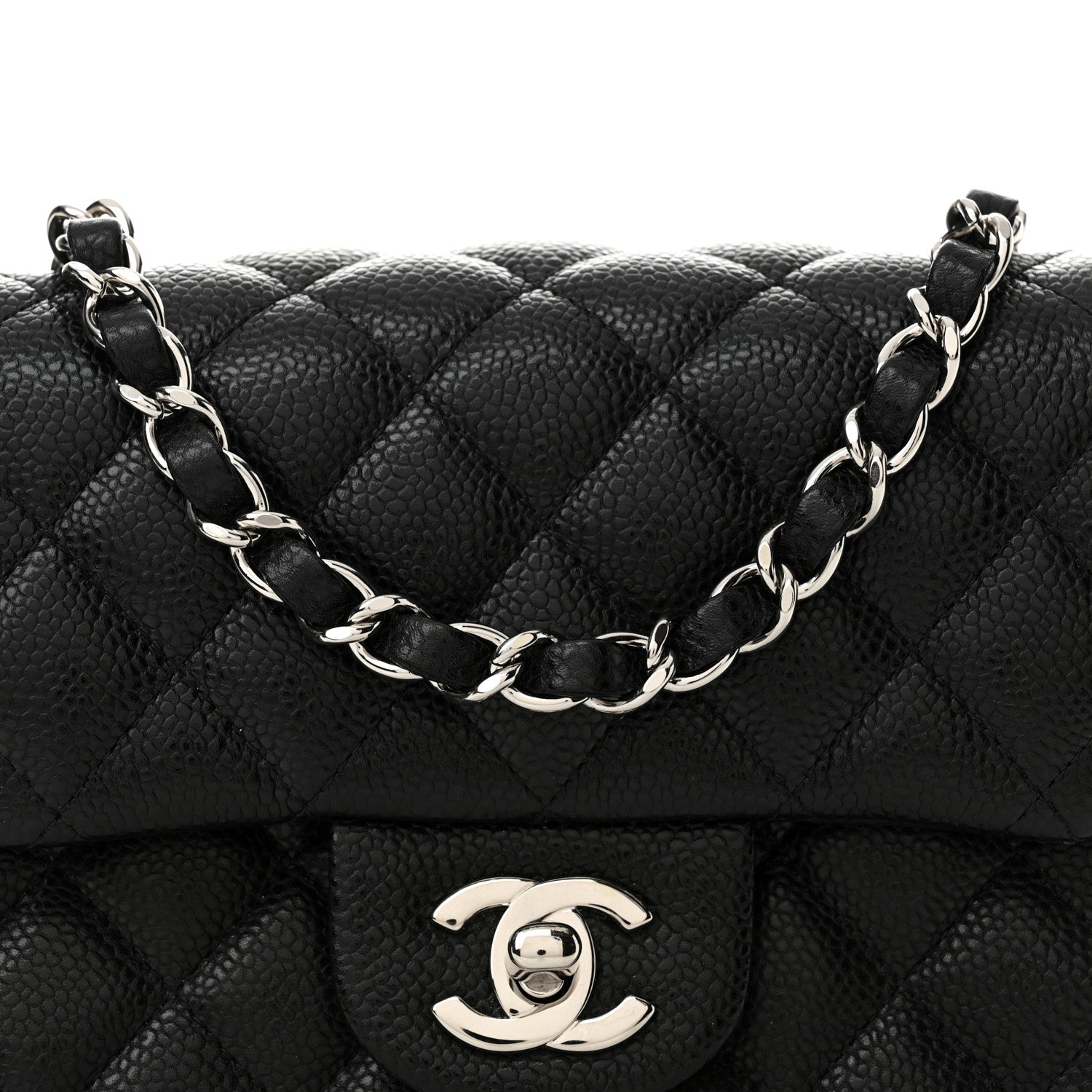 Chanel Caviar Quilted Mini Square Flap Black 8 of 11