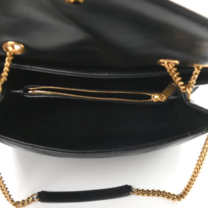 Saint Laurent Calfskin Y Quilted Monogram Medium Loulou Chain Satchel Black 5 of 9